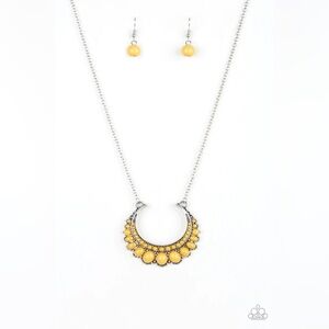 Paparazzi Count To Zen Yellow Boho Necklace & Earring Set 💛 NWT!